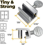 Window Locks, 10 Pack for Vertical and Horizontal Windows, Adjustable Aluminum Stoppers, Window Security, No-Drill Install, Requires 28-36mm Clearance