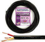 NATIONAL Wire & Cable – 20 AWG 3-Conductor Premium Copper Wire, 25 ft, Stranded | Made in USA, Flexible Jacket | Electronics, Controls, DIY Wiring, Indoor and Outdoor Use