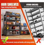 46" W Garage Shelving-2050 lbs 5 Tier Storage Shelves,Adjustable Heavy Duty Metal Shelving Unit and Storage Large Rack,Utility Steel Shelf for Warehouse Industrial Pantry Basement 71"x46"x18"