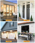 VIANIS Motion Sensor Outdoor Light Fixture, White Dusk to Dawn Porch Lighting Wall Mount, Waterproof Modern Outside LED Lights for House, 100% Aluminum Exterior Wall Sconce Lantern for Garage Lamps