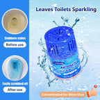 Toilet Bowl Cleaners 3 Bottles | Automatic Long-Lasting Blue Toilet Cleaner Tablets, Septic Safe Toilet Bowl Tablets in Bottles | Larger capacity | Prevent Stain Buil（2800 Flushes Each）