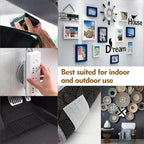 3M Dual Lock SJ3550 2"x 4" 6PCS Black Reclosable Fastener Heavy Duty Interlocking Tape Mushroom Shaped Sticky Hook Lock Mounting Tape for EZ Pass Holder Indoor Outdoor Use