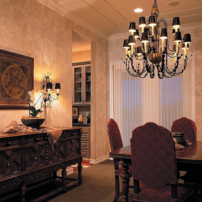 40W Incandescent Torpedo Tip Chandelier with Crystal Clear Incandescent Light Bulbs Tip Light Bulb and Medium E26 Candelabra Base (6 Pack) (6)