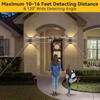 SHlMR Motion Sensor Outdoor Lights 2 Pack, Modern Dusk to Dawn Outdoor Lighting with Bulbs Include, Black Exterior Sconce Up and Down Motion Detector Lights for House Porch Garage, ETL Listed