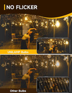 UNILAMP Edison Bulbs 40 Watt, Vintage Light Bulbs, A19 Antique Incandescent Light Bulbs, E26 Dimmable Decorative Light Bulb, Warm White 2700K, 110-130V, 4 Pack