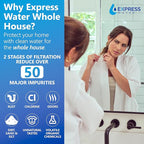 Express Water - Whole House Water Filter System - 2-Stage Water Filtration System - Sediment & Carbon Filters - Reduce Harmful Contaminants - Clean Drinking Water - Includes Easy Release, and 1” Inch