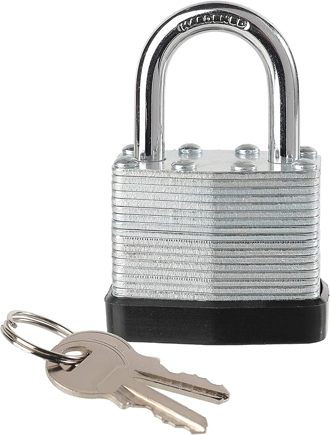 Lock, Laminated Steel Keyed Padlock, Keyed Alike Locks, Normal Shackle Padlock-Pack of 10