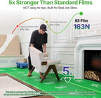39"x100' Heavy-Duty Floor Protection | Construction Grade Carpet Protector | Drop Cloth Plastic Film for Hardwood Floors | Waterproof Painters Covering with No Residue(Mint Green)