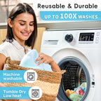 Microfiber Cleaning Cloths Roll, 75 Pack Tear Away Microfiber Towels Roll, 12" x 12" Lint Free Rags, Reusable Cleaning Cloths, Washable, Scratch Free,Ultra Absorbent Dish Rags(Blue)