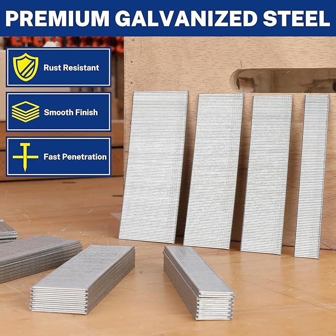 WORKPRO 1200 Count 18 Gauge Brad Nails, (2＂,1-1/2＂,1-1/4＂,3/4＂), Universal Brad Nail Gun Nails for Pneumatic & Electric Brad Nailers