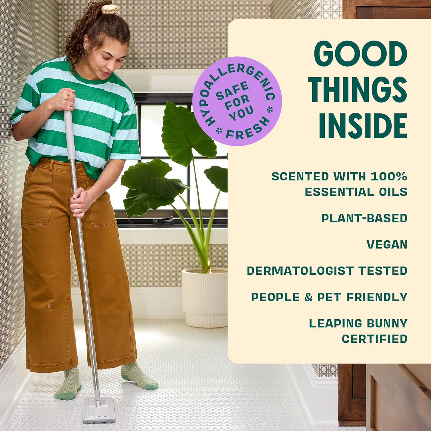 Aunt Fannie's Ultra Concentrated Floor Cleaner Vinegar Wash, Multi-Surface Solution For Mopping, Value Size, Lavender Scent, 64 oz