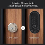 Level Lock+ (Matter) Smart Lock - World's Smallest, Most Advanced Matter-Over-Thread Deadbolt Plus Apple Home Key - Keyless and Remote Access via Apple, Alexa, Google Home, SmartThings (Satin Nickel)