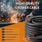 150ft 14/4 14 AWG Portable Power Cable (4 Conductor) - SJOOW 300V 14 Gauge Electric Wire for Motor Leads, Portable Lights, Battery Chargers and Machinery - 4 Conductor - 150 Feet Electrical Cord