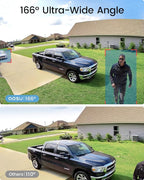 AOSU 3K/5MP Solar Security Cameras Outdoor Wireless, Ultra HD Video Home Security System 4-Cam Kit with 166° Ultra Wide Angle, Cam-to-Cam Sync, Color Night Vision, Spotlight & Siren, No Monthly Fees