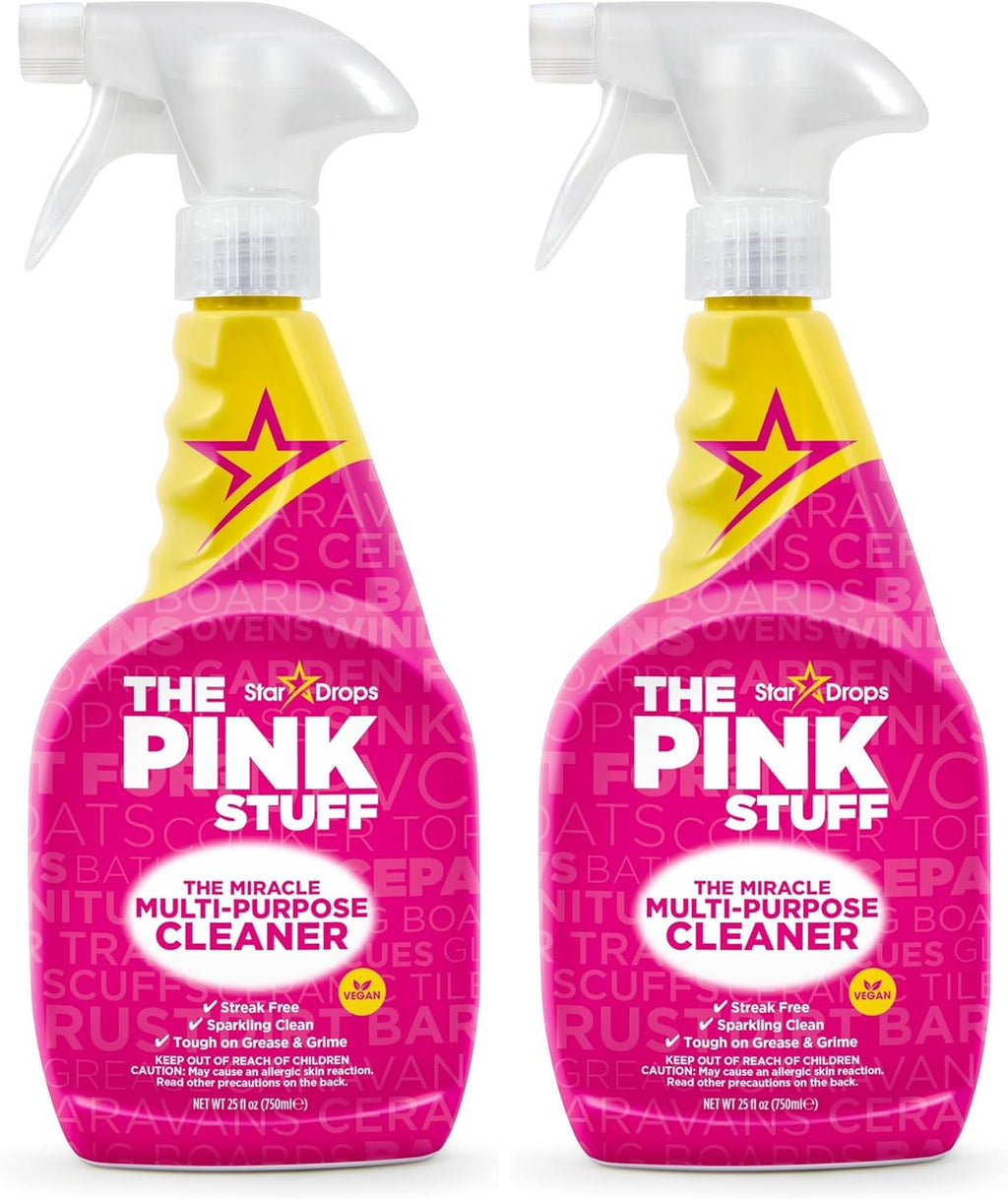 Stardrops - The Pink Stuff Miracle Multi-Purpose Cleaner – Removes Grease, Grime, and Stains on Kitchens, Bathrooms, Floors, and More (Pack of 2)