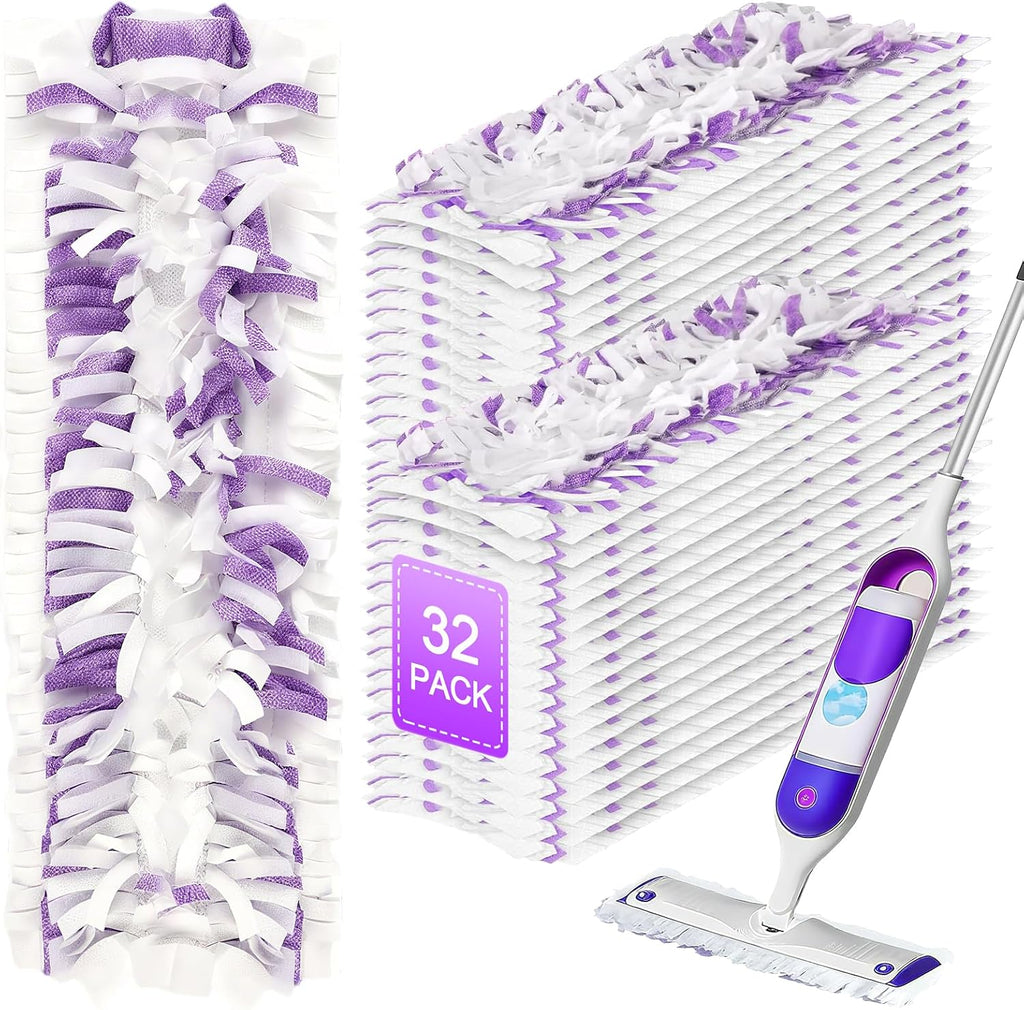 32 Pack Disposable Mop Pads for Swiffer Power Mop, Thickened 14-Layer，Multi-Surface PowerMop Refills Replacement Mopping Pad for Floor Cleaning，Non-Washable & Unscented,Quick-Absorb，No Residue