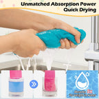 FIXSMITH Microfiber Cleaning Cloth, 50 Pack Cleaning Rags, Cleaning Towels for Housekeeping, Kitchen, Car, Lint-Free, Reusable Shop Towels with 5 Colors (Green/Blue/Yellow/Orange/Pink), 12"X12"