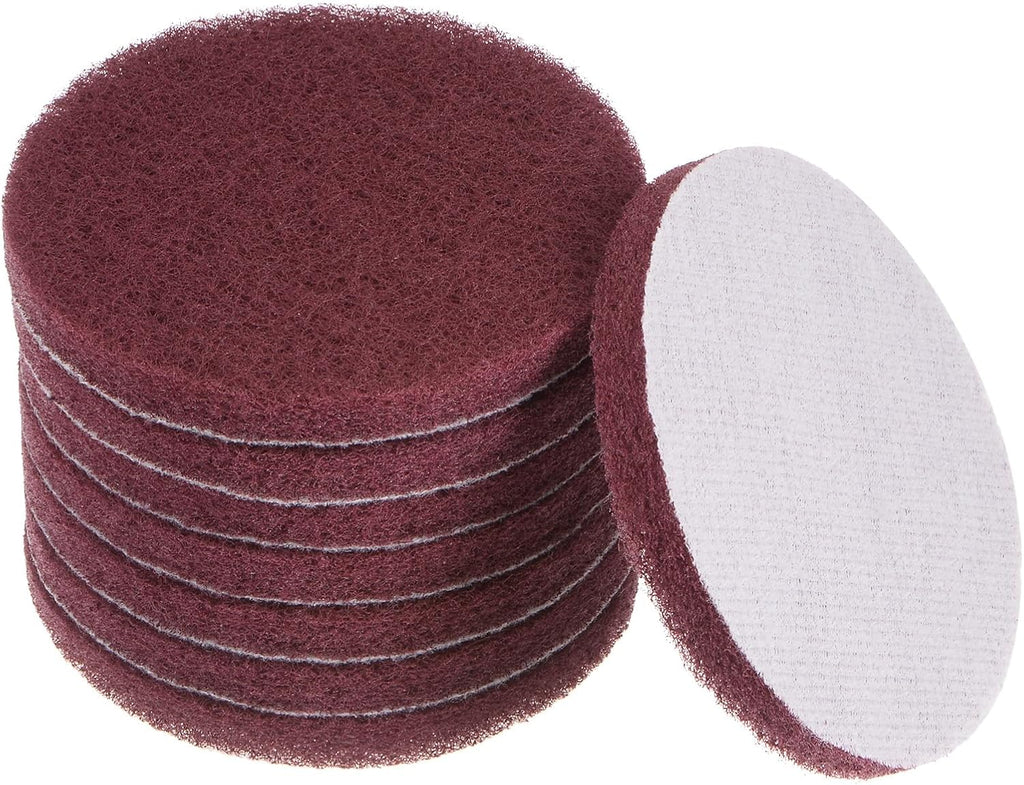 HARFINGTON 8pcs Drill Power Brush 4 Inch Tile Scrubber Scouring Pads 320-400 Grit for Bathroom Kitchen Household Cleaning