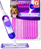 VanDuck Reusable Mop Pads Compatible with Swiffer PowerMop (6 Pack) - Multi-Surface Mopping Pad Refills for Hardwood Floor Cleaning