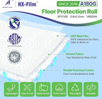 39"x100' Heavy-Duty Floor Protection | Construction Grade Carpet Protector | Drop Cloth Plastic Film for Hardwood Floors | Waterproof Painters Covering with No Residue(Summit White)