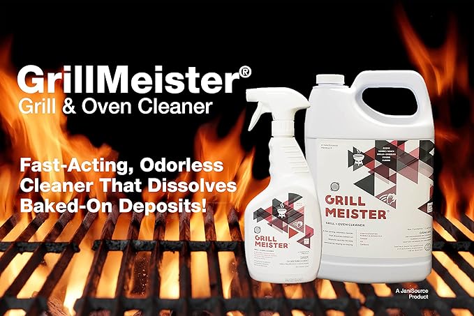 GrillMeister Oven, Grill, Fryer, Grate - Heavy Duty Cleaner/Degreaser, 1 Gallon (Case of 4)