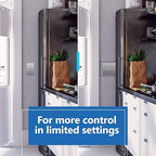 LIDER Minimalist Design Matte Finish Lighted Triple Switch, Combination Frameless Decorator Switch with Locator Light, Ground Terminal, Single Pole, 15A 120-277V, UL Listed, LCS3-1P-SV, Silver