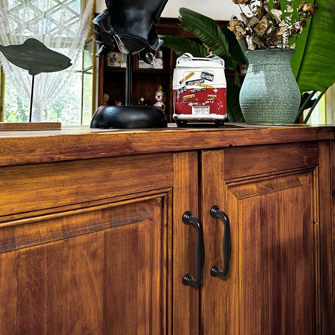 SAILING 5 Pack Cabinet Handles-12.6"/320mm Screw Spacing Matte Black Furniture Hardware Handles for Kitchen Cabinets Bedroom Dresser Wardrobe Cabinet Pulls