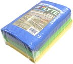 POLYTE Microfiber Cleaning Cloth, 12 x 16 in, Blue, Green, Yellow, 24 Pack