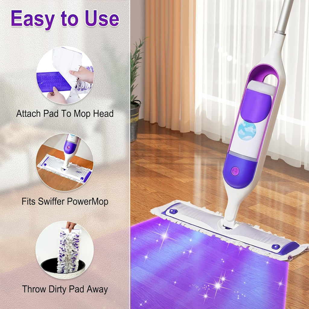 20 Pack Disposable Power Mop Pads for Swiffer Power Mop Pads,Compatible with Swiffer Power Mop Refills,Thickened Multi-Surface Replacement for Swiffer Wet Pads Refill on All Finished Floors