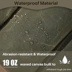 13in Tool Bag, Heavy Duty 19oz Waxed Canvas Bag 11-Pocket Portable Tool Bag Organizer Storage Toolbox for Gardener Welders Electrician Working Mechanic tool bags for men