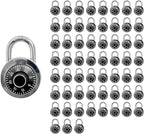 Combination Locker Lock, 60 Pack, Digital Combination Padlock for Toolbox, School and Gym Locker, Employee and Case, Black