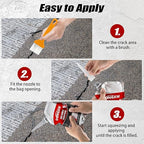 Concrete Crack Filler, 8 PCS Cement Crack Repair Sealant, Self Leveling Concrete Filler for Driveways, Walkways, Patios, Outdoor Joint Repair Waterproof