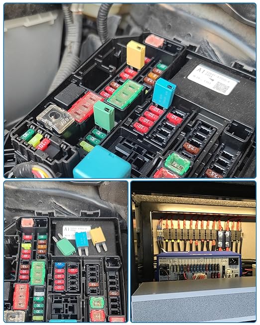 15A Low Profile Mini Fuse Kit– Automotive 15A ATM Manual Reset Circuit Breaker Fuses for Boat, RV, Car, Truck, DC 12V/32V 15 Amp Manual Resettable Blade Assortment Kit with Resettable Fuses