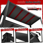 REIBII 48" W Garage Shelving 2500LBS Storage Shelves Adjustable Metal Shelving Heavy Duty Garage Shelves for Warehouse Pantry Basement 48" W x 72" H x 18" D