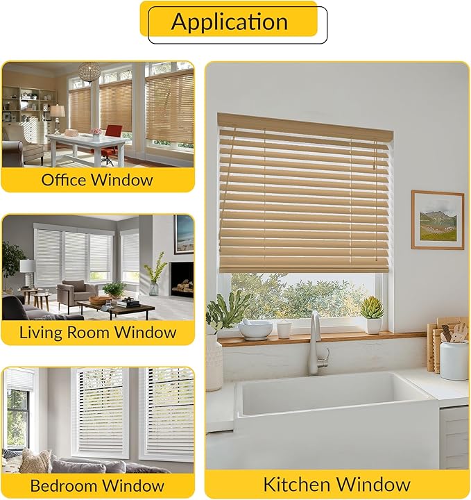 Brixwell Tilter Stem for Cordless 2" Faux Wood Blinds, Clear Finish, Plastic Material, Window Hardware Replacement for Cordless Blind Parts, 2" Length, 1/4" Width, Pack of 2