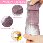 Domensi 100 Pcs Steel Wool Soap Pads Original Red Scent Steel Wool Scrubber Metal Cooktop Cleaning Soap Pads for Scouring Dirt Dish Pot Pan Oven Kitchen Grease and Oil