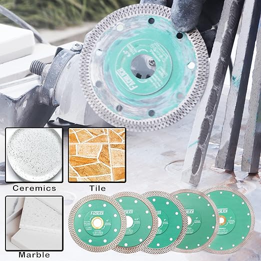 Diamond Porcelain Saw Blades - 9" Tile Blade 230MM Ceramic Cutting Disc with X Teeth Turbo Mesh Rim for Ceramic Tile Porcelain Granite Marbles