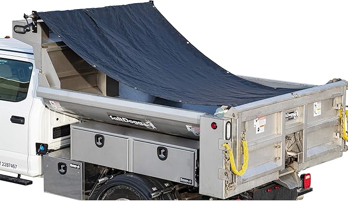 Buyers Products DTR7022 Aluminum Tarp System With Mesh Tarp 7 x 22 Foot, Dump Body Tarp Kit, Dump Trailer Accessories, Dump Body Accessories
