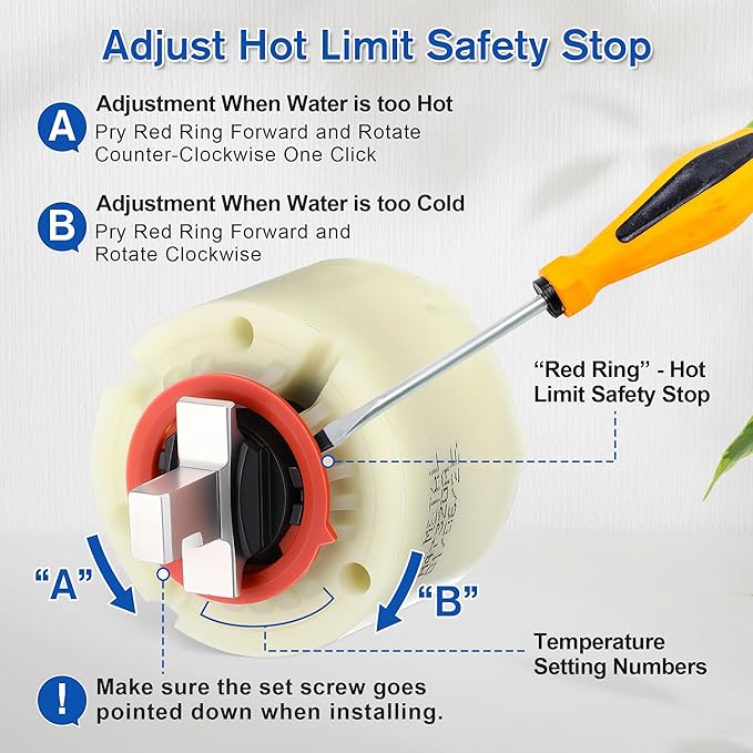 Enhon 2 Pack Shower Faucet Cartridge Compatible with 023529-0070A, Compatible with American Standard Single handle kitchen bathroom Tub/Shower, 47 MM with Seals, Kitchen Ceramic Faucets Cartridge