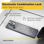 Volcora Key Drop Box with Lock, Drop Slot Depository Safe Box Digital Keypad, Outdoor Waterproof Money Drop Safe for Business, Cash Drop Box, Wall Mount Mailbox, Electronic Programmable Lock, White