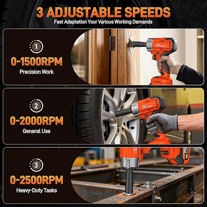 21V Cordless Impact Wrench, 1/2" Brushless Impact Driver Kit 516Ft-lbs (700N.m) with 2*4.0Ah Batteries,4 Sockets,10 Drill Bits,High Torque Electric Impact Gun for Car Tire Truck RV Mower