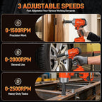 21V Cordless Impact Wrench, 1/2" Brushless Impact Driver Kit 516Ft-lbs (700N.m) with 2*4.0Ah Batteries,4 Sockets,10 Drill Bits,High Torque Electric Impact Gun for Car Tire Truck RV Mower