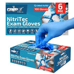 Heavy Duty 6 Mil Blue Nitrile Gloves Disposable Latex & Powder Free -Extra Stretchy Fentanyl Safe |Medical,First Aid Kit,EMT|Food Safe Rubber Gloves for Cooking & Cleaning| Pack of (200)