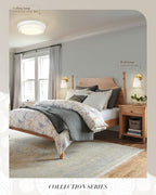 Gold Wall Sconces Set of Two, HWH Modern Bathroom Vanity Sconce Wall Lighting Indoor Wall Lamp with Frosted White Striped Glass, 5HZG97B-2PK BG