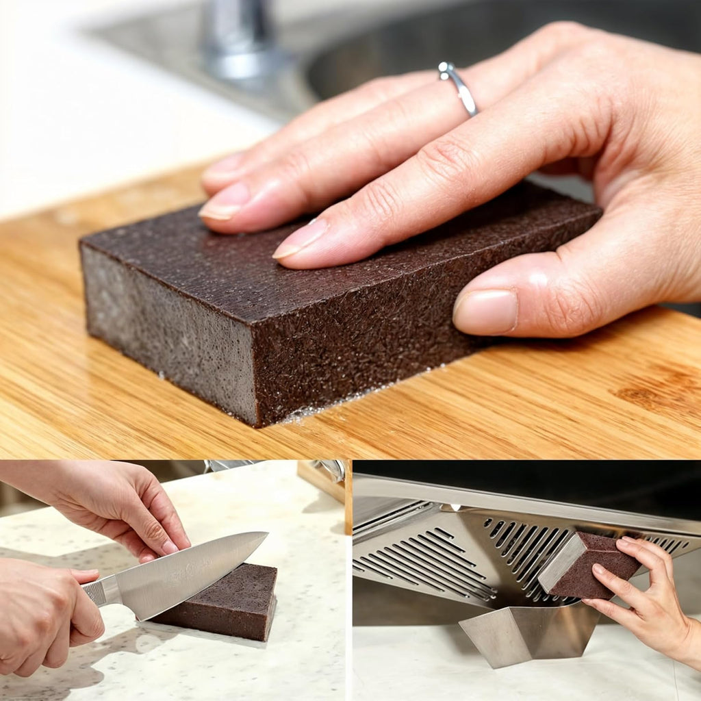 5 Powerful Pot Scrubber Cleaning Sponges, Heavy Duty Kitchen Eraser Scouring Pads, Dishwashing Oven Stove Cleaning Sponges, BBQ Grill Scrubbing Dish Cloths