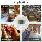 WiFi Temperature & Humidity Monitor, No Subscription 24/7 Remote Temp Sensor with Email, Text Alerts, Sound & Light Alarm, Idea for RV, Pet, Greenhouse, Farm, Freezer, Server Room,S22D