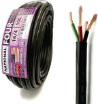 NATIONAL Wire & Cable – 16 AWG 4-Conductor Premium Copper Wire, 100 ft, Stranded | Made in USA, Heavy-Duty Flexible Jacket | LED, Lights, DIY Projects, Low Voltage Wiring, Indoor and Outdoor Use
