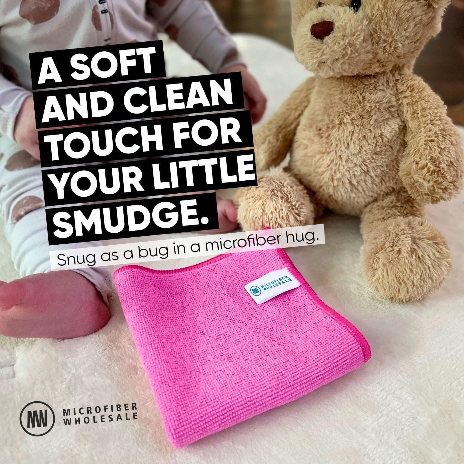 Microfiber Cleaning Cloth - 12 Pack | Better Quality All Purpose Towels | Great for Home, Clean, Dust, Polish | Soft, Absorbent, Durable | Wash 100s of Times | Pink Purple Blue