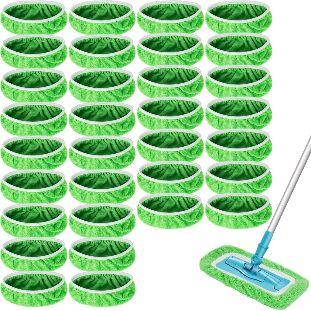 Reusable Dry Sweeping Cloths Microfiber Wet Mop Pads Compatible with Swiffer Sweeper Mop Replacement Sweeping Mopping pad Refills for Hardwood Surface Floor Cleaning (32)