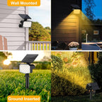 Solar Spot Lights Outdoor Waterproof Adjustable Solar Powered Landscape Lights for Yard 3 Long Time Lighting Modes Spotlights for Pathway Garden Outside Wall Pool Porch- 10 Pack, Warm White